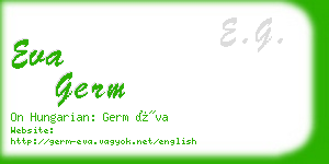 eva germ business card